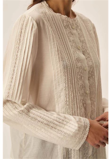 Des Petits Hauts Éternel Écru Embroidered Cotton Voile Blouse Des Petits Hauts |  | 1H250478ECRU